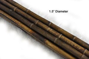 Dark Brown Bamboo Pole 1.5"D x 10'L - Bamboo Toronto Store