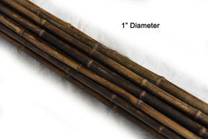 Dark Brown Bamboo Pole 1"D x 10'L - Bamboo Toronto Store