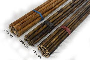 Brown Speckled Bamboo Poles 2"D x 10'L - Bamboo Toronto Store