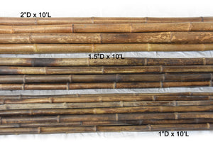 Brown Speckled Bamboo Poles 2"D x 10'L - Bamboo Toronto Store