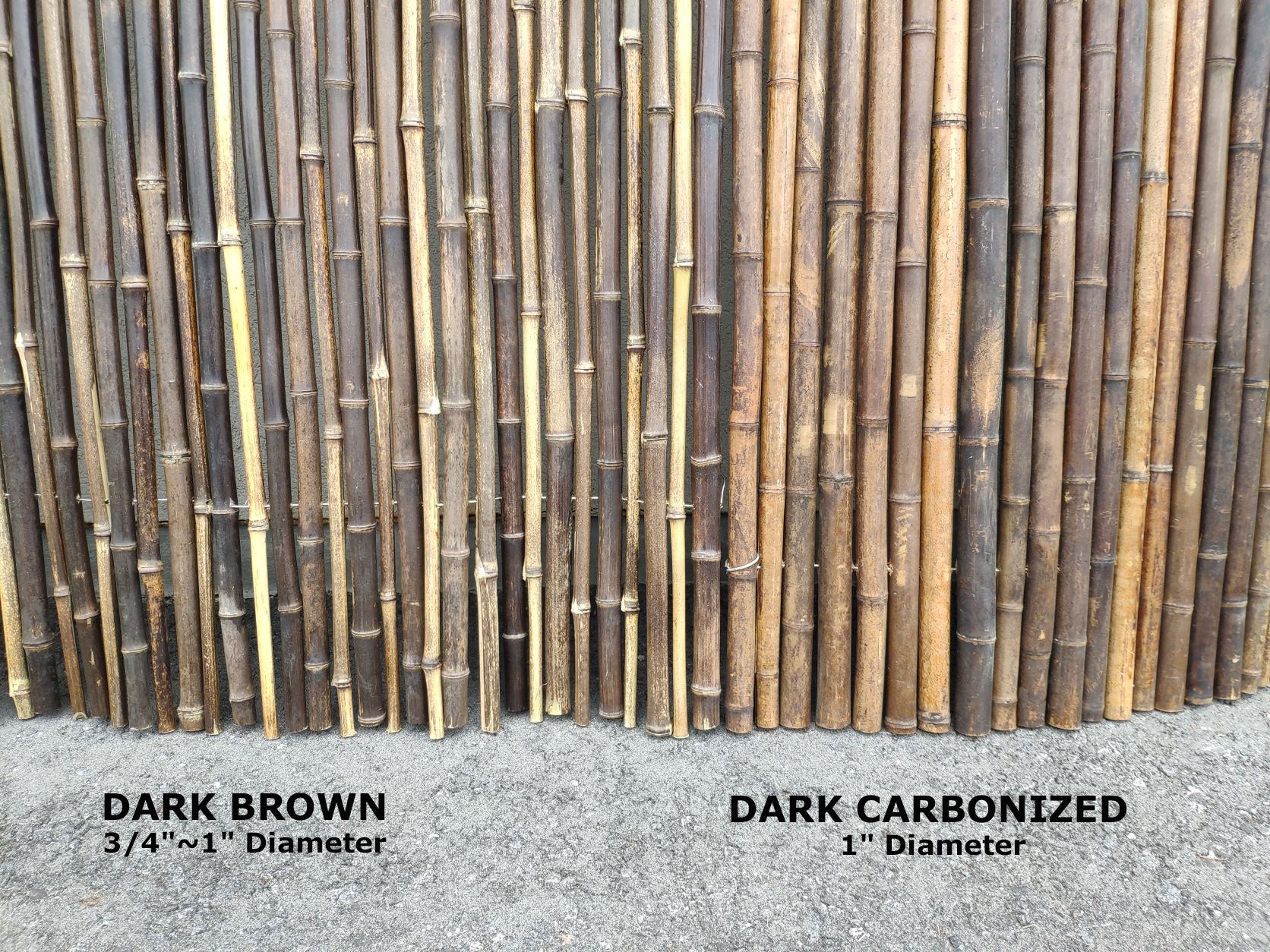 Dark Carbonized Bamboo Fencing - Bamboo Toronto Store