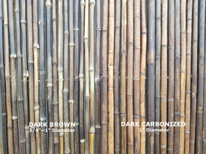 Dark Carbonized Bamboo Fencing - Bamboo Toronto Store