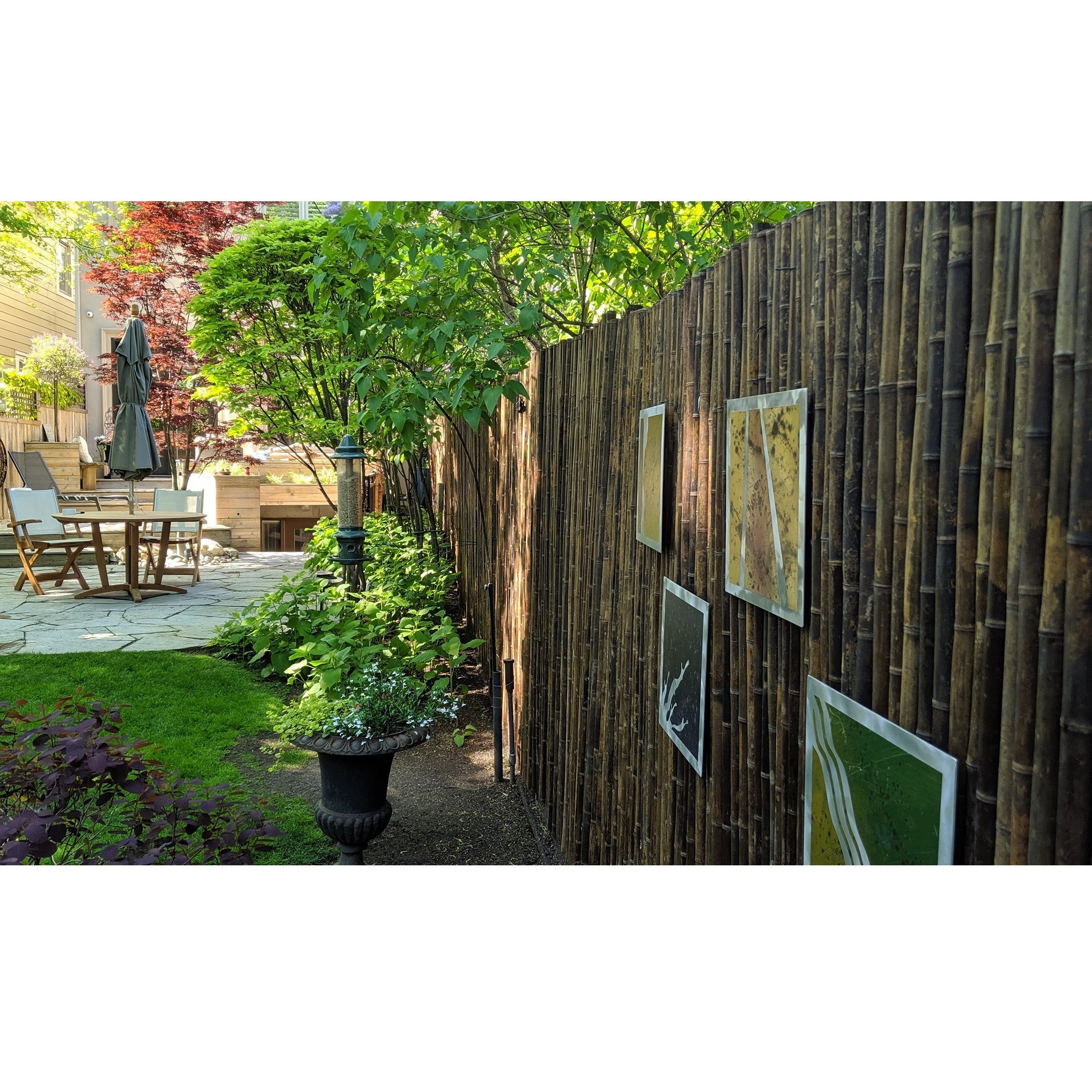 Dark Carbonized Bamboo Fencing - Bamboo Toronto Store