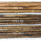 Dark Brown Bamboo Poles - Bamboo Toronto Store