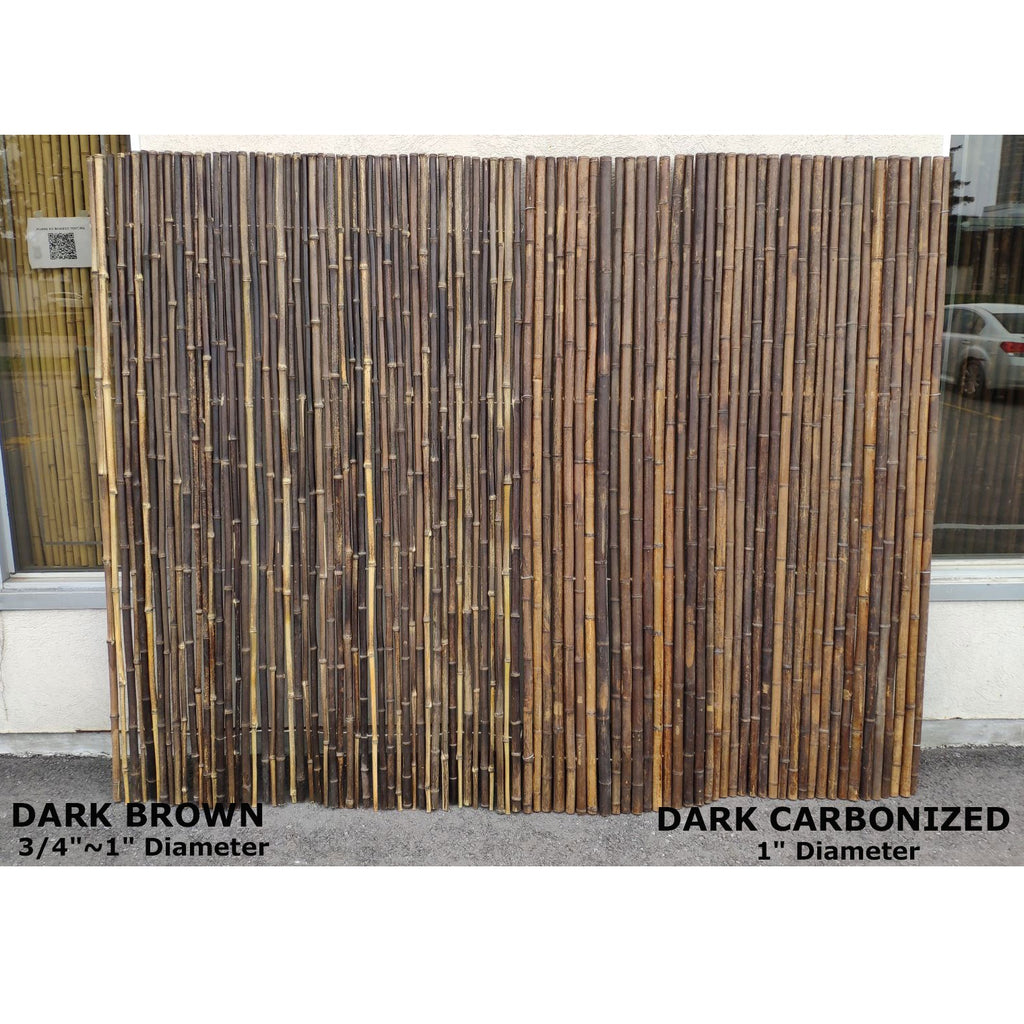 Dark Carbonized Bamboo Fencing - Bamboo Toronto Store