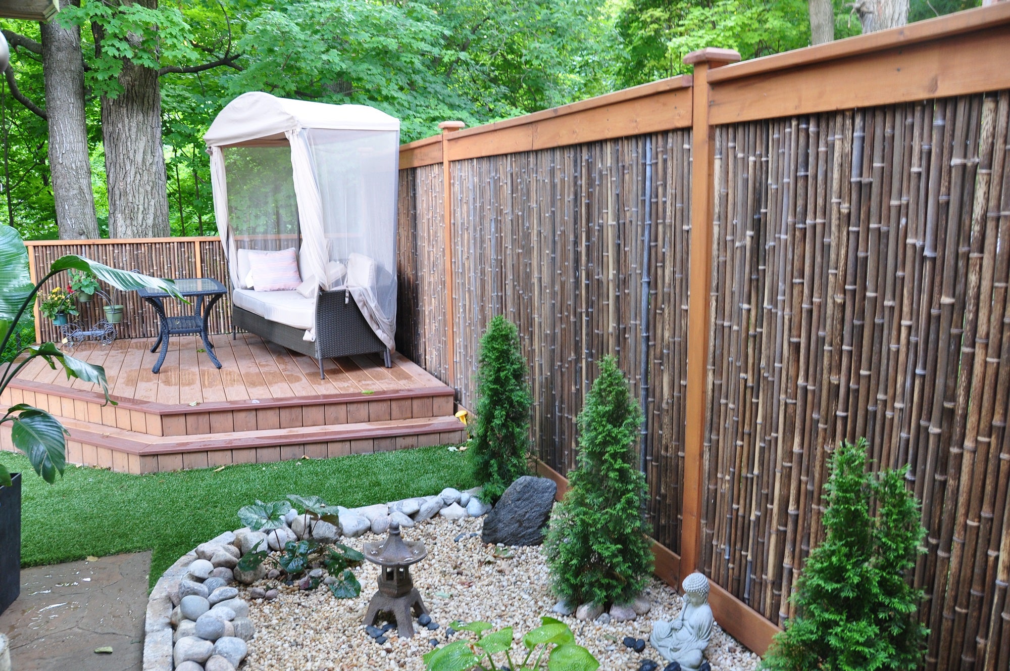 Dark Brown Bamboo Fence - Bamboo Toronto Store