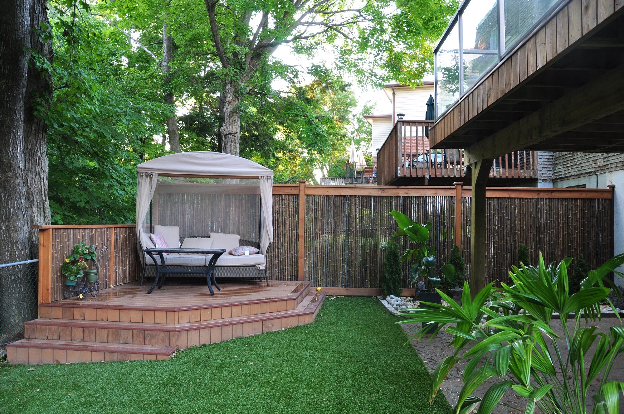 Dark Brown Bamboo Fence - Bamboo Toronto Store