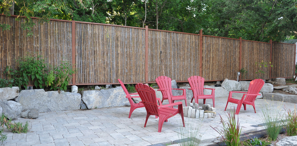 Dark Brown Bamboo Fence - Bamboo Toronto Store