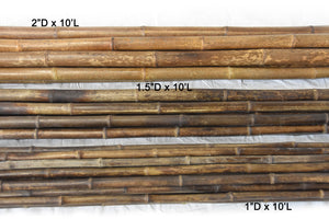 Dark Brown Bamboo Pole 1.5"D x 10'L - Bamboo Toronto Store
