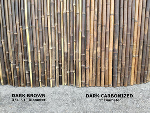 Dark Carbonized Bamboo Fencing - Bamboo Toronto Store