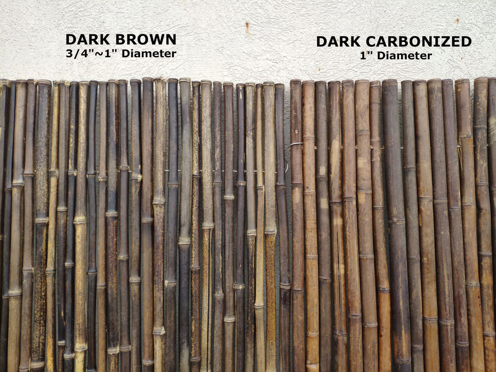 Dark Carbonized Bamboo Fencing - Bamboo Toronto Store