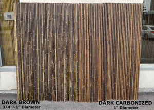 Dark Carbonized Bamboo Fencing - Bamboo Toronto Store